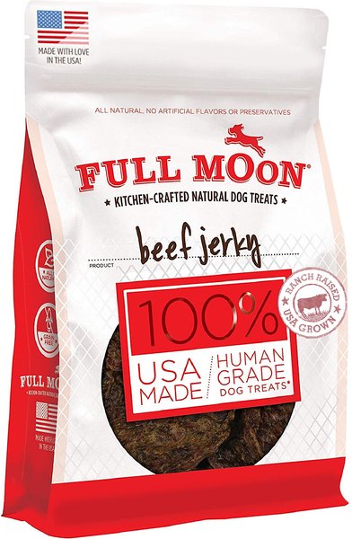 Full Moon Beef Jerky Human-Grade Dog Treats, 11-oz bag slide 1 of 6