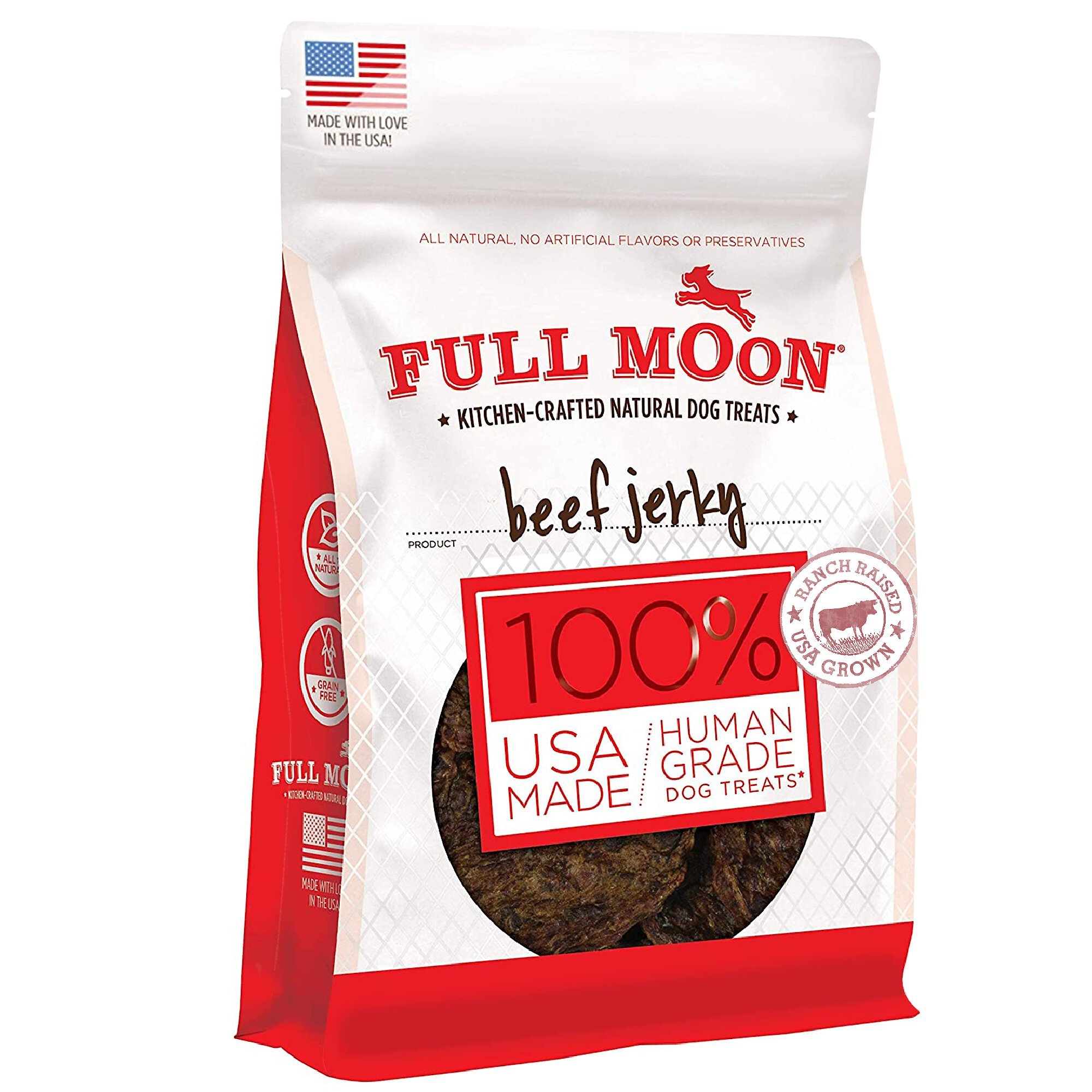 FULL MOON Beef Jerky HumanGrade Dog Treats, 11oz bag Customer