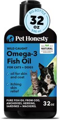 PetHonesty Omega-3 Fish Oil Immune, Joint & Skin & Coat Supplement for Dogs & Cats, 32-oz bottle