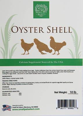 Show full view: Small Pet Select Oyster Shell Calcium Poultry Supplement, 10-lb bag slide 4 of 5