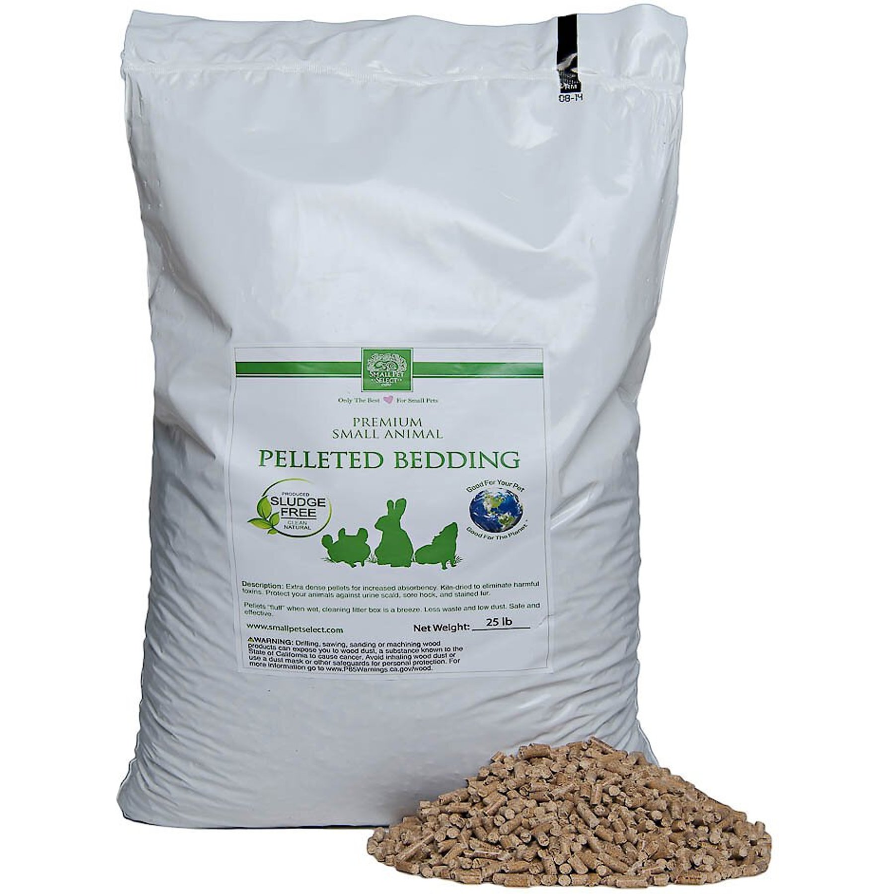 SMALL PET SELECT Premium Small Animal Pelleted Bedding, 25lb bag
