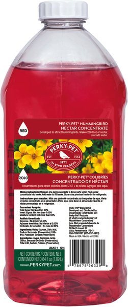 Perky-Pet Nectar Concentrate Red Hummingbird Food, 64-oz bottle slide 1 of 7