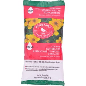 Perky-Pet Instant Nectar Concentrate Red Hummingbird Food, 8-oz bag