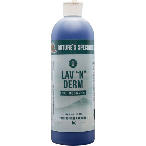 NATURE'S SPECIALTIES Lav-N-Derm Calming Antiseptic Dog Shampoo, 16-oz