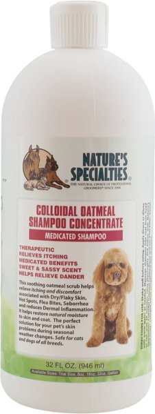 Nature's Specialties Colloidal Oatmeal Medicated Dog Shampoo Concentrate, 32-oz bottle slide 1 of 1