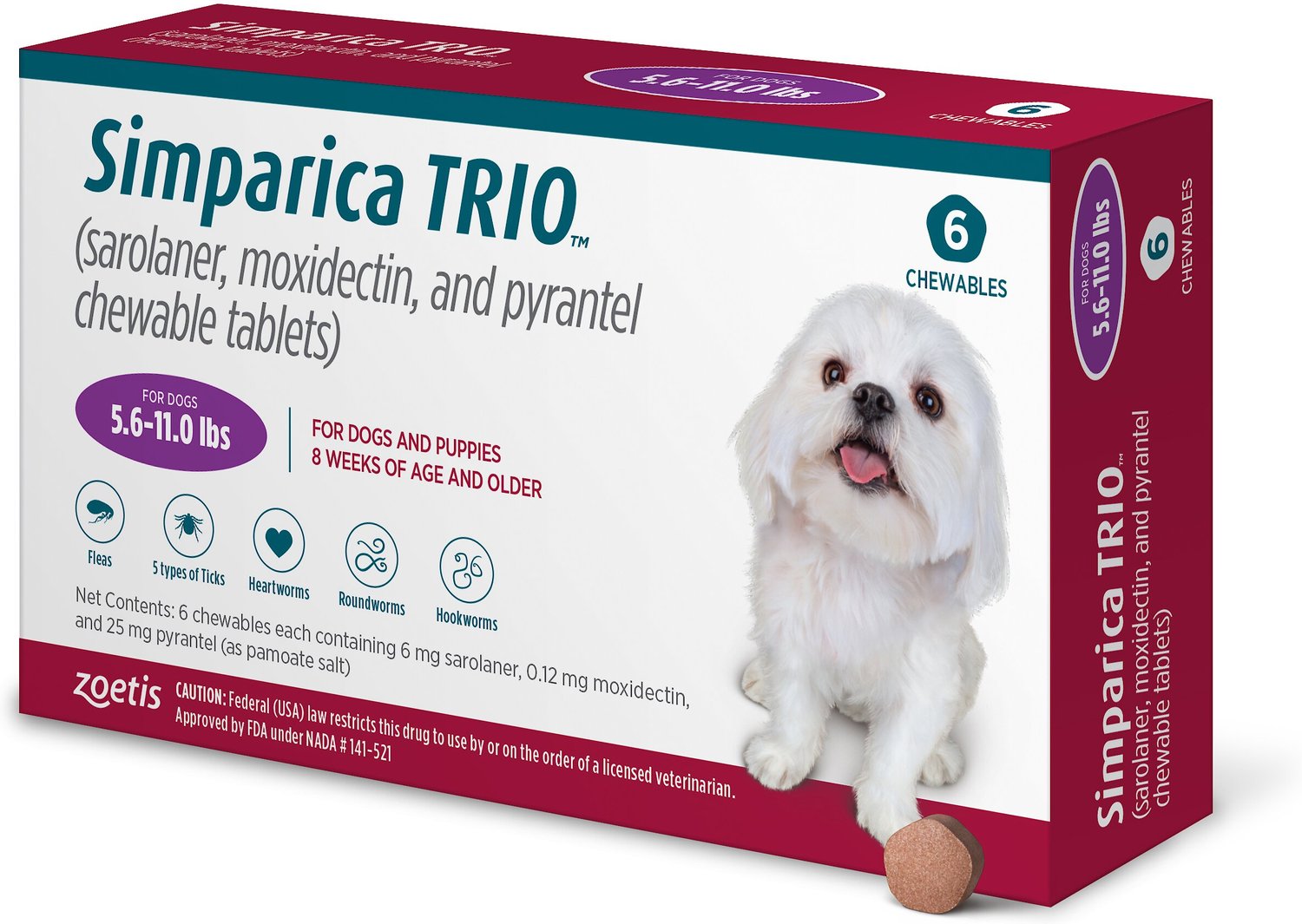 Simparica Trio Dogs Month Supply Petco Simparica Trio Sizes Chewable 