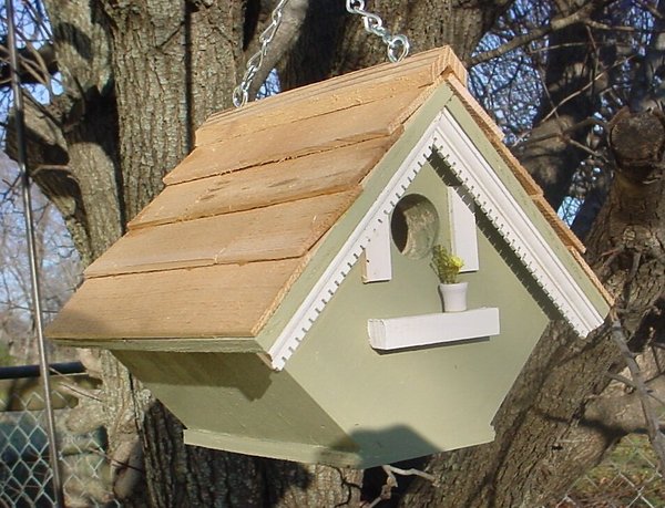 Bird Houses by Mark Victorian Wren Bird House, Sage slide 1 of 2