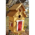 Bird Houses by Mark Cedar Cottage Bird House, Red