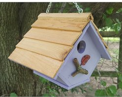 Bird Houses by Mark Chalet Wren Bird House, Lavender