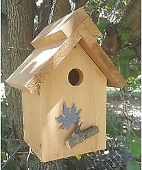 Bird Houses by Mark Peaked Roof Cedar Bird House