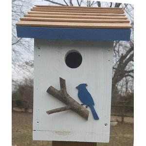 Bird Houses by Mark Salt Box Bird House, Blue