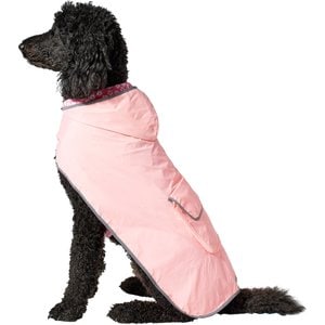Frisco Lightweight Reversible Packable Travel Dog Raincoat, Pink, XXX-Large