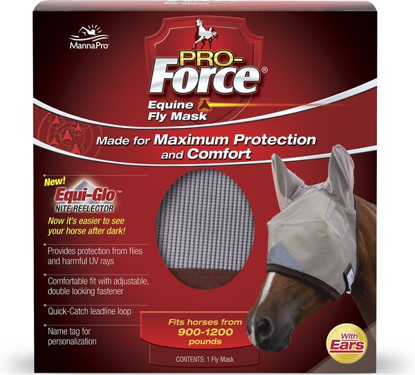 Manna Pro Pro-Force Covered Ears Equine Fly Horse Mask slide 1 of 6