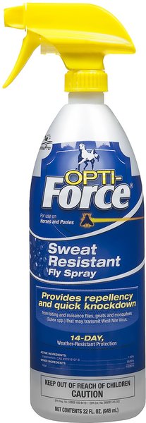FORCE Opti-Force Sweat Resistant Fly Horse Spray, 32-oz bottle slide 1 of 7