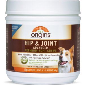 Pet Origins Advanced Hip & Joint Large Soft Chew Dog Supplement,100 count
