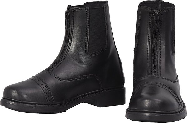 TuffRider Children's Starter Front Zip Paddock Boots, Black, 1 slide 1 of 2