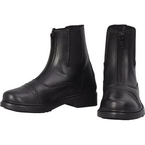 TuffRider Children's Starter Front Zip Paddock Boots, Black, 1