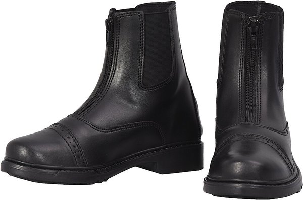 TuffRider Children's Starter Front Zip Paddock Boots, Black, 2 slide 1 of 3