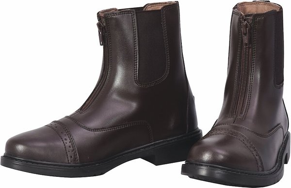TuffRider Ladies Starter Front Zip Paddock Boots, Mocha, 10 slide 1 of 3