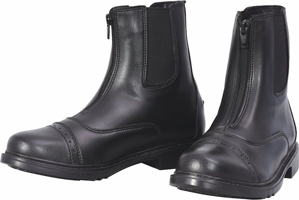 TuffRider Ladies Starter Front Zip Paddock Boots, Black, 6.5 slide 1 of 2
