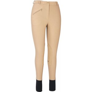TuffRider Ladies Ribb Knee Patch Breeches, Taupe, 24