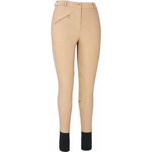 TuffRider Ladies Ribb Knee Patch Breeches, Taupe, 26