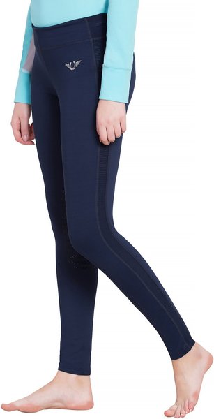 TuffRider Ventilated Schooling Ladies Tights, Navy, X-Large slide 1 of 2