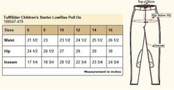 TuffRider Children's Starter Lowrise Pull-On Knee Patch Breeches, Black, 10 slide 2 of 2
