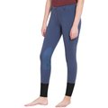 TuffRider Ladies Starter Lowrise Pull-On Knee Patch Breeches, Denim, 28