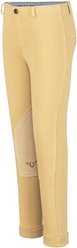 TuffRider Children's Whimsical Horse Embroidered Pull-On Jodhpurs, Light Tan & Chocolate, 8