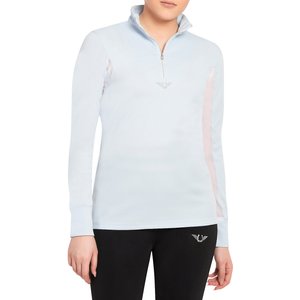 TuffRider Ladies Ventilated Technical Long Sleeve Sport Shirt, Glacier Blue, X-Large