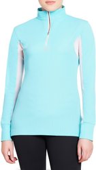 TuffRider Ladies Ventilated Technical Long Sleeve Sport Shirt, Aqua, X-Small slide 1 of 2