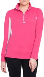 TuffRider Ladies Ventilated Technical Long Sleeve Sport Shirt, Hot Pink, X-Large