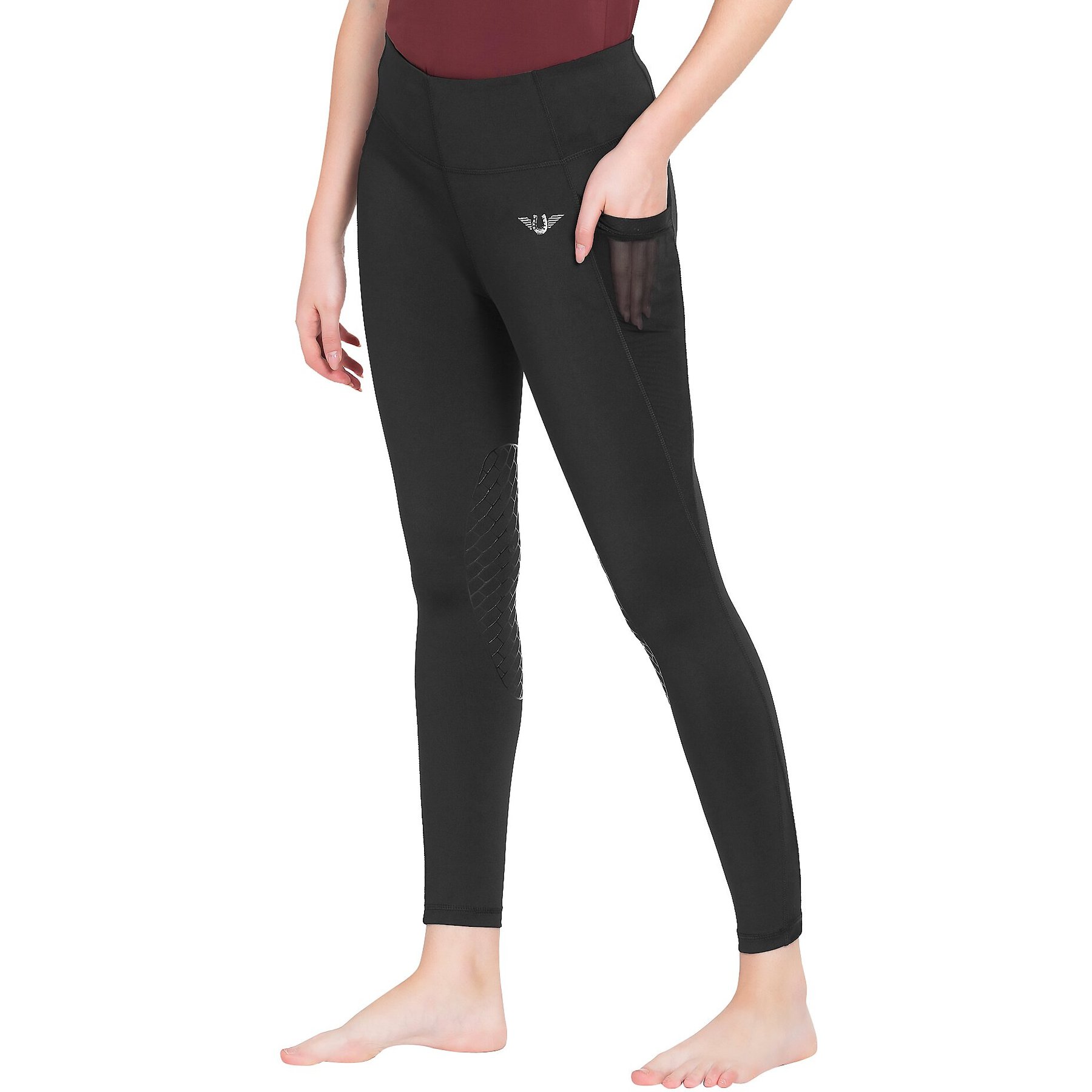 TuffRider Ladies Minerva EquiCool Tights, Black, Medium