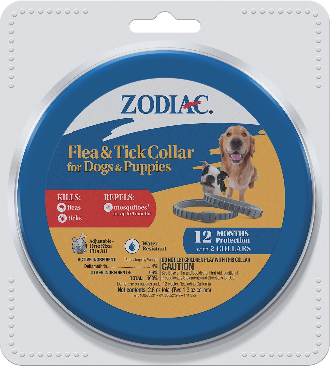 Zodiac Flea Tick Collar for Dogs Puppies