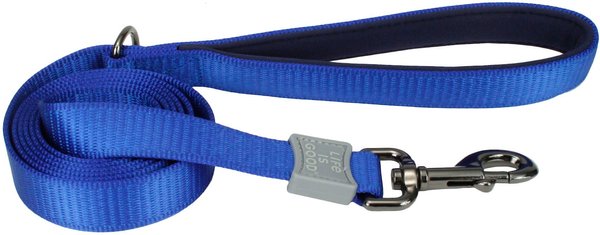 LIFE IS GOOD Polyester Dog Leash, Blue, 6-ft long, 1-in wide slide 1 of 8