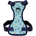LIFE IS GOOD Canvas Overlay Good Vibes Polyester Dual Clip Dog Harness, Blue, 24 to 38-in chest