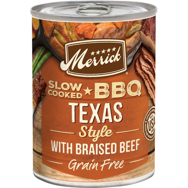 MERRICK Grain-Free Wet Dog Food Slow-Cooked BBQ Texas Style with ...