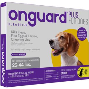 Onguard Flea & Tick Spot Treatment for Dogs, 23-44 lbs, 3 Doses (3-mos. supply)