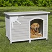 MIDWEST Eillo Folding Outdoor Wood Dog House, Beige, Large - Chewy.com