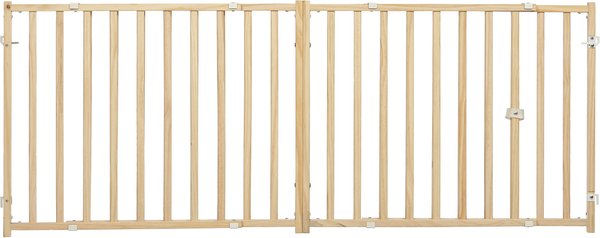 MidWest Extra-Wide Wood Dog Gate, Light Wood slide 1 of 5