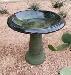 Exaco Florentine Marbleized Bird Bath, 2-gal, Green slide 2 of 4