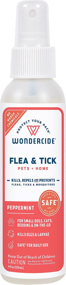 WONDERCIDE Peppermint Essential Oils Home Dog Cat Flea Tick Spray 4 fl oz bottle Chewy