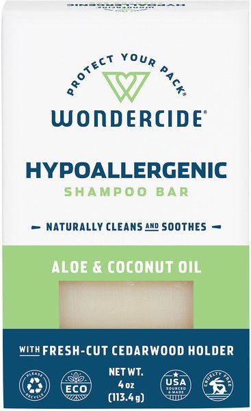 Wondercide Aloe & Coconut Oil Hypoallergenic Dog & Cat Shampoo Bar, 4-oz bar slide 1 of 9