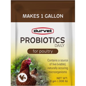 Durvet Probiotics Daily Poultry Supplement, 3-g, 40 count