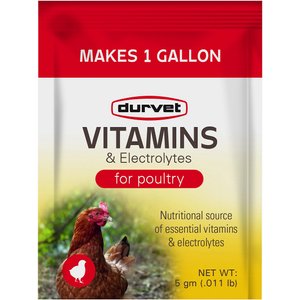 Durvet Vitamins & Electrolytes Poultry Supplement, 4-g, 40 count