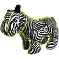 Outward Hound Xtreme Seamz Zebra Squeaky Plush Dog Toy, Medium