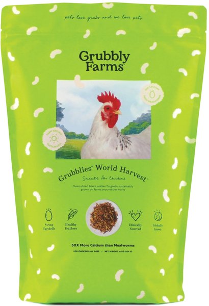 Grubbly Farms Grubblies Oven-Dried Non-GMO Black Soldier Fly Grubs Chicken Treats