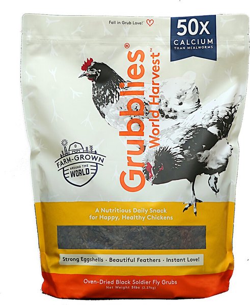 Grubbly Farms Grubblies World Harvest Oven-Dried Black Soldier Fly Grubs Chicken Treats