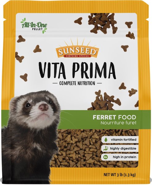 Sunseed Vita Vitamin-fortified with Essential Nutrients Prima Dry Ferret Food, 3-lb bag slide 1 of 5